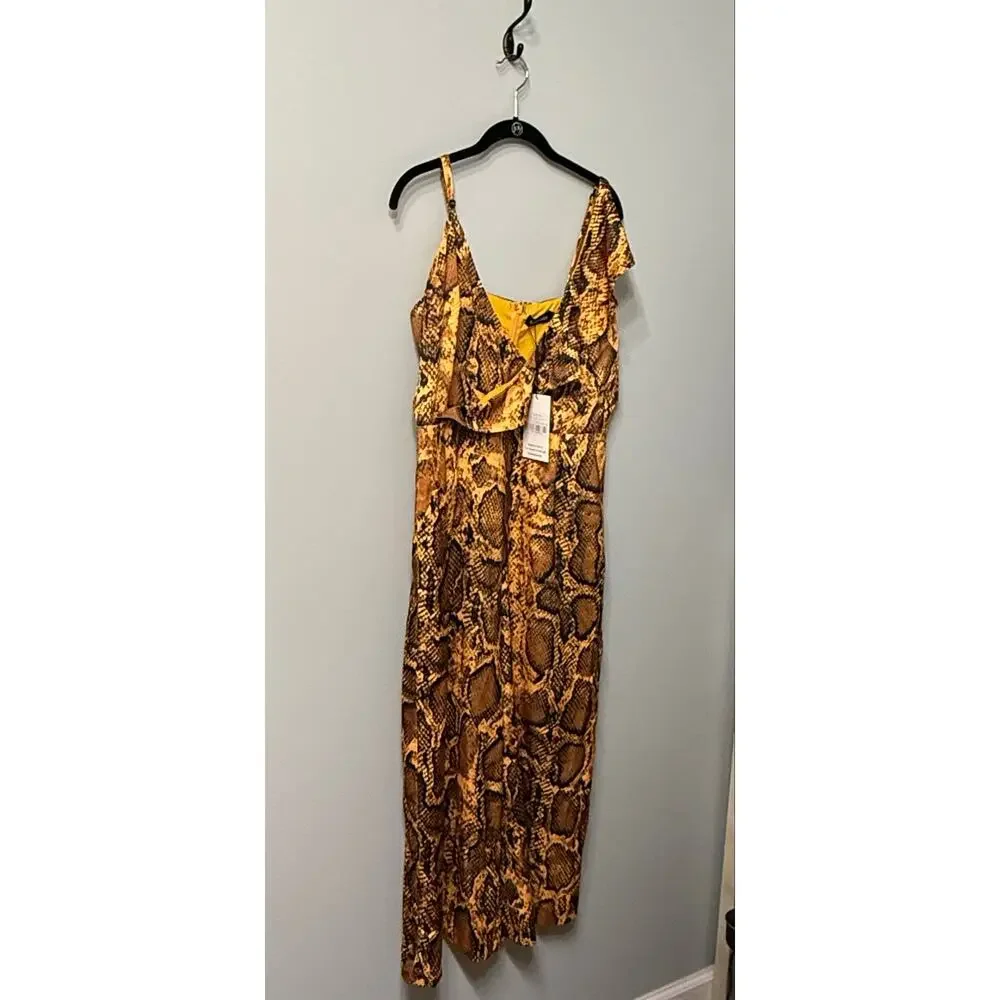 NWT Lavish Alice Snakeprint Jumpsuit